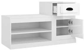 Sapateira 100x42x60 cm derivados de madeira branco brilhante
