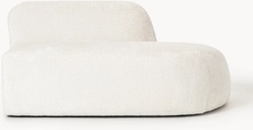 Módulo com chaise longue em teddy-bouclé Wolke