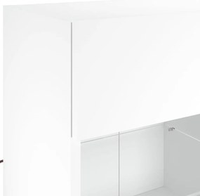Móvel de parede para TV com luzes LED 78,5x30x60,5 cm branco