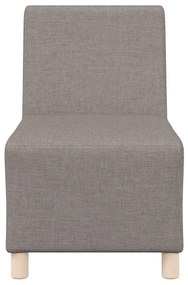 Cadeira de Sofá Cinza Claro 55 cm em Tecido 3 pcs