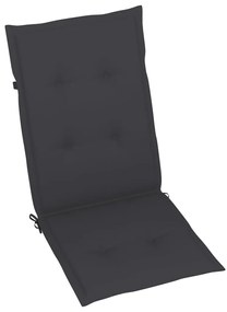 Cadeiras jardim reclináveis c/ almofadões 4 pcs acácia maciça