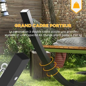 Suporte para rede (REDE NÃO INCLUIDA) Estrutura robusta em metal com revestimento epóxi, comprimento de 360 cm para redes de 270 a 330 cm, cinzento