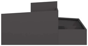 Vasos &amp; Plantadeiras Preto Metal Grande Inserções Decorativas