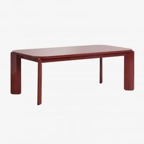 Mesa De Jantar Retangular 200x100 Cm Em Mdf Genebra Vinho Tinto - Sklum