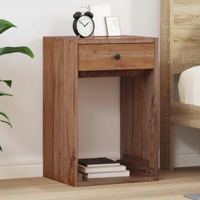 vidaXL Mesa-de-cabeceira com gaveta Castanho 63 x 30 x 79 cm