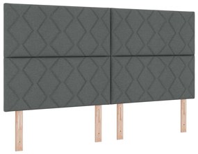 Estrutura de Cama vidaXL Cinza Escuro 180x200 cm de Tecido