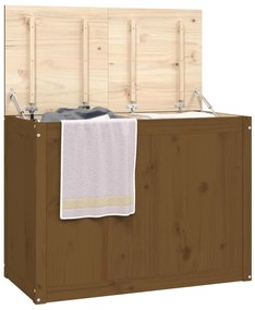 Caixa p/ roupa 88,5x44x66 cm madeira pinho maciça castanho mel