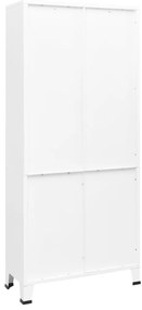 Estante industrial 80x32x180 cm aço branco