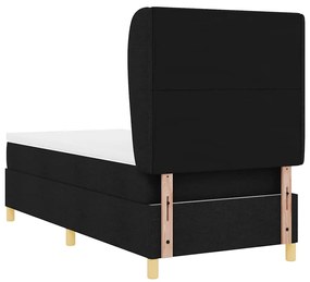 Cama Box Spring com Colchão vidaXL Preto 100x200 cm Tecido