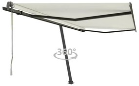 vidaXL Toldo automático independente 400x350 cm cor creme