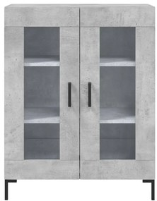 Armário alto 69,5x34x180 cm derivados de madeira cinza cimento