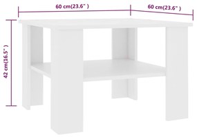 Mesa de Centro Polde - Branco - Design Minimalista