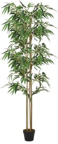 vidaXL Árvore de bambu artificial 1520 folhas 200 cm verde