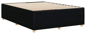Estrutura de cama sem colchão 160x200 cm tecido preto