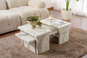Mesa de Café Sanctuary - Mármore Freesia - 110x39,3x45 cm
