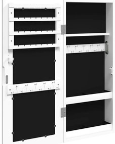 Móvel para joias de parede espelhado 30x8,5x67 cm branco