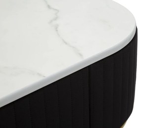 MESA DE CONSOLA MONTPELLIER 100x43x74 CM PRETA E DOURADA