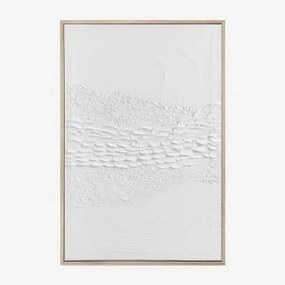 Quadro Decorativo 60x90 Cm Em Relevo De Escaiola Usclat Branco - Sklum