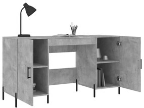 Secretária 140x50x75 cm derivados de madeira cinza cimento