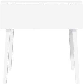 Mesa de jantar madeira seringueira maciça branco