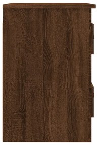 Mesas de cabeceira parede 2 pcs 41,5x36x53 cm carvalho castanho