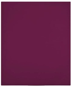 Lençol ajustável 140x200 cm algodão jersey bordô