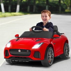 Carro elétrico a bateria para crianças com controlo remoto Música para contar histórias Para a frente e para trás Vermelho