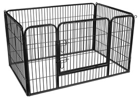 Cercadinho para filhotes FEANDREA, cerca para cães, painéis de exercícios para animais de estimação, preto PPK04BK