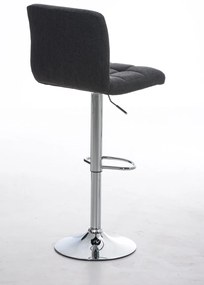 Banco de bar Peru em tecido 46 x 94-114 x 47 cm Cinzento escuro
