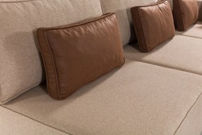 Sofá-Cama de Canto Matris – Castanho – 285x90x192 cm