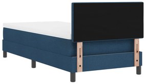 Cama Box Spring com Colchão Azul 90x190 cm Tecido