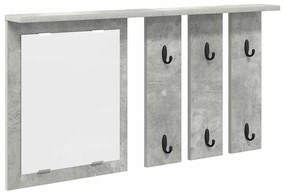 Cabideiro de Parede Cinzento cimento 85 x 10 x 45 cm