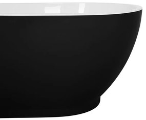 Banheira autónoma em acrílico preto e branco 173 x 82 cm GUIANA Beliani