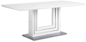 Mesa de cozinha branca em aço inoxidável 180 x 90 cm KALONA Beliani