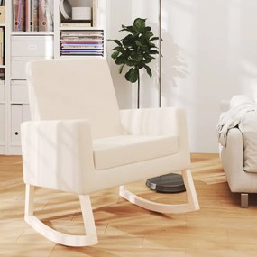 329424 vidaXL Cadeira de baloiço tecido creme