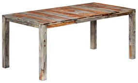 Mesa de jantar 180x90x76 cm madeira de acácia maciça cinzento