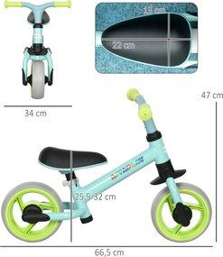 Bicicleta de equilíbrio para bebés, com assento ajustável e rodas de EVA, brinquedo infantil para bebés dos 18 aos 48 meses, para meninos e meninas, v