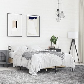 vidaXL Estrutura de cama 140x190 cm derivados madeira/metal