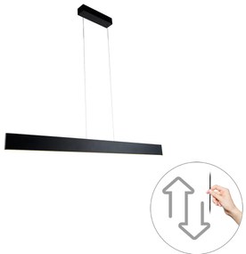 Candeeiro Pendente de Design Preto c/ LED e Dimmer Táctil Easylift - Galway