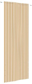 vidaXL Tela de varanda 80x240 cm tecido oxford amarelo e branco