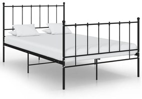 324952 vidaXL Estrutura de cama 120x200 cm metal preto
