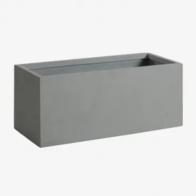 Vaso De Flores Retangular De Cimento Sergio 100 X 40 X 40 Cm & Cinza Claro - Sklum