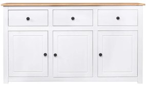 Aparador 135x40x80 cm pinho maciço panama branco