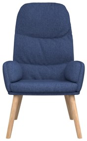 Cadeira de descanso com banco tecido azul