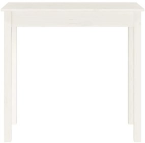 Mesa consola 80x40x75 cm madeira de pinho maciça branco