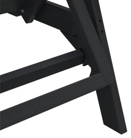 Cadeira de Sol Preta 53x162x98.5 cm HDPE