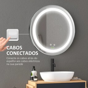 Espelho Mia com Luzes LED Ajustáveis - Design Moderno