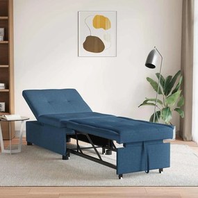 vidaXL Sofá-Cama Azul 194 x 50 x 82 cm Contraplacado