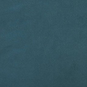 Sofá-cama 2 lugares com duas almofadas veludo azul