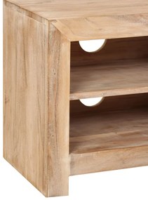 Móvel TV madeira de acácia maciça 120x30x40 cm castanho claro